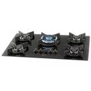 Ver imagem 1 de Cooktop a Gás Infinity Mesa 5 Queimadores em Vidro Preto - Fischer