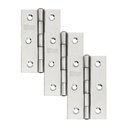 Ver imagem 1 de Dobradiça para Porta Silvana 3 Embutir Inox Escovado 3 Peças