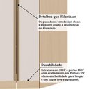 Ver imagem 5 de Guarda Roupa de Canto Mônaco 2 Portas de Bater 3 Gavetas MDF MDP Carvalho-Off White Pérola Luciane