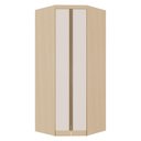 Ver imagem 1 de Guarda Roupa de Canto Mônaco 2 Portas de Bater 3 Gavetas MDF MDP Carvalho-Off White Pérola Luciane
