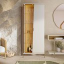 Ver imagem 3 de Cristaleira e Aparador para Sala Sena Off White Matte Freijó - Colibri