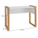 Ver imagem 5 de Mesa Office 5030 Moderno MDF-MDP 107,5cm Branco com Freijo Qmovi