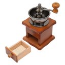 Ver imagem 2 de Moedor Café Manual Retrô Madeira Triturador Grãos Manivela