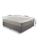 Ver imagem 3 de Base Box Baú Queen 158x198 Linho Cinza com Colchão Ecoline D40 Espuma