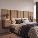 Ver imagem 1 de Cabeceira Cama Queen 220cm e Mesas Laterais Ohana Mel A05 - Mpozenato