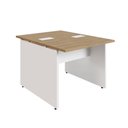 Ver imagem 6 de Plataforma Trabalho Escritório Pé Painel sem Gavetas MDF-MDP 90cm Macadâmia com Branco F5 Office