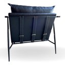 Ver imagem 3 de Poltrona Mari Couro Preto Decorativa Sala Estar Confortável