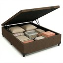 Ver imagem 1 de Cama Box c/Bau Viúva 128 Linhao Marrom