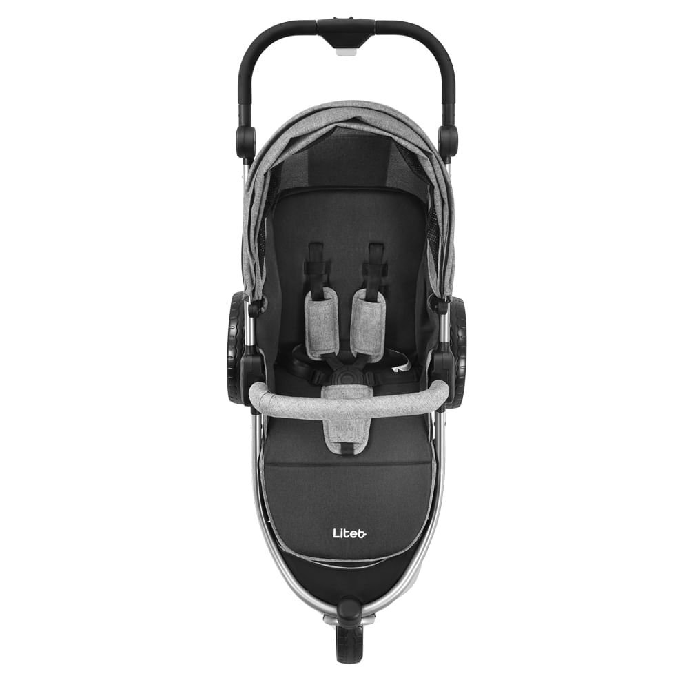 Carrinho Jogger Sway Três Rodas 0-15kgs Preto com Cinza Litet - BB373 BB373 - 14