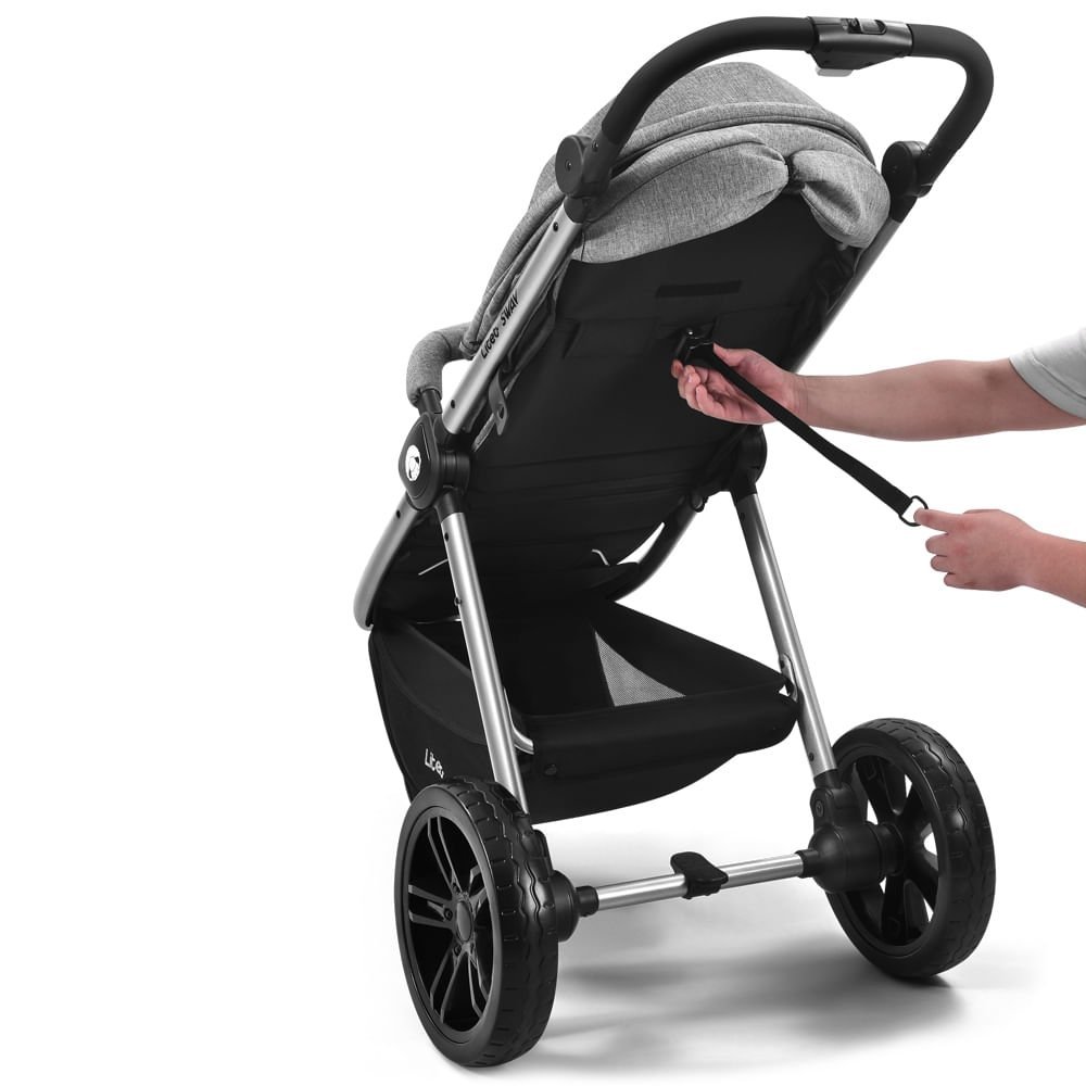 Carrinho Jogger Sway Três Rodas 0-15kgs Preto com Cinza Litet - BB373 BB373 - 15