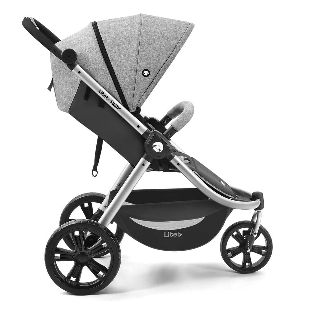 Carrinho Jogger Sway Três Rodas 0-15kgs Preto com Cinza Litet - BB373 BB373 - 7