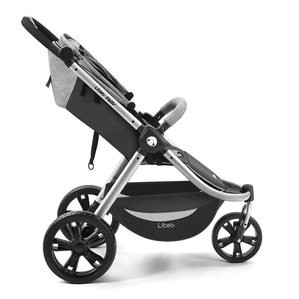 Carrinho Jogger Sway Três Rodas 0-15kgs Preto com Cinza Litet - BB373 BB373 - 6