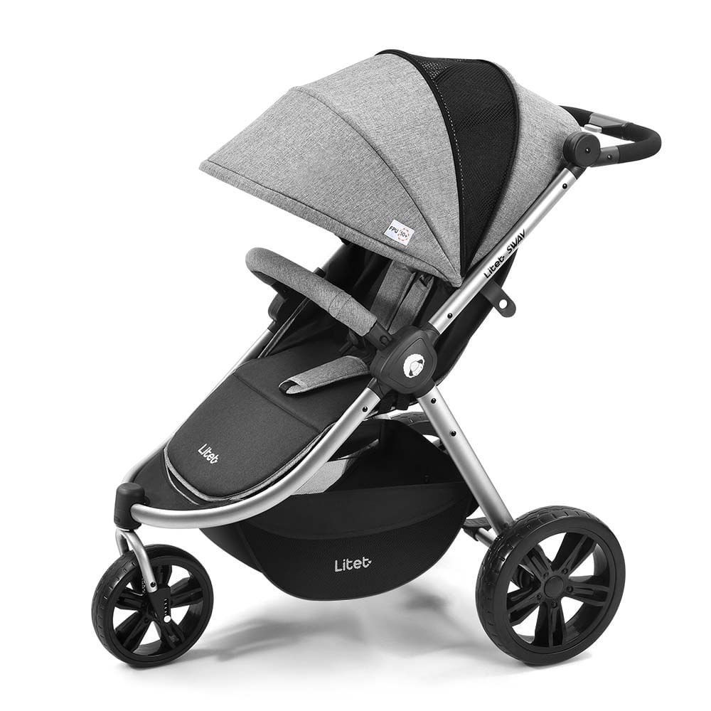 Carrinho Jogger Sway Três Rodas 0-15kgs Preto com Cinza Litet - BB373 BB373 - 17