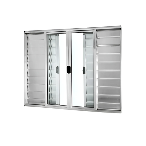Janela Veneziana 6 Folhas 100x100 sem Grade Brilhante