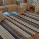 Ver imagem 4 de Tapete Tear Artesanal Listrado Azul Nude Sereno 200x250