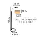 Ver imagem 3 de Luminária de Chão Floripa Abajur de Piso Moderno Metal Cúpula Cilíndrica Tecido Palha:preto/preto