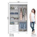 Ver imagem 7 de Guarda Roupa Solteiro 04 Portas 03 Gavetas City Henn Branco