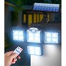 Luminaria Solar Refletor Led 4 Cabeças Sensor Presença Placa Solar 3 Modos Luz Casa Jardim Rua Poten - 4