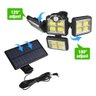 Luminaria Solar Refletor Led 4 Cabeças Sensor Presença Placa Solar 3 Modos Luz Casa Jardim Rua Poten - 8