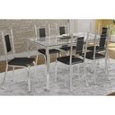 Ver imagem 5 de Cadeira de Cozinha Florença 2c005 Aço Kit 6 Uni Cromada Preto 110