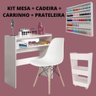 Conjunto Carrinho Mesa Esmalteira E Cadeira Manicure De Chão - 1