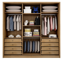 Ver imagem 3 de Guarda Roupa Casal 3 Portas 8 Gavetas Arezzo - Móveis Novo Horizonte - Cumaru