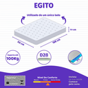 Ver imagem 4 de Cama Box Solteiro + Colchão Portobel Egito Ortopédico D28 59x88x188