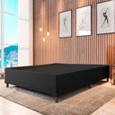 Ver imagem 1 de Base Cama Box Casal Suede Preto 138x188