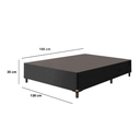 Ver imagem 3 de Base Cama Box Casal Suede Preto 138x188