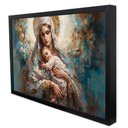 Ver imagem 5 de Quadro Decorativo Virgem Maria em Moldura Caixa Tacolado Moldura Trad 1cm Madeira Escura com Vidro 4