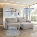 Ver imagem 5 de Sofá Retrátil e Reclinável em 5 Estágios 220cm com Almofadas Decorativas Vênus Espresso Móveis
