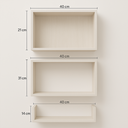 Ver imagem 4 de Kit 3 Nichos Brancos Prateleiras Organizadores Banheiro Mdf