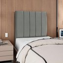 Ver imagem 2 de Cabeceira Solteiro 100 Cm com Frame Carla Suede Cinza Artte