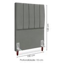 Ver imagem 3 de Cabeceira Solteiro 100 Cm com Frame Carla Suede Cinza Artte
