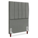 Ver imagem 1 de Cabeceira Solteiro 100 Cm com Frame Carla Suede Cinza Artte