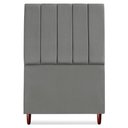 Ver imagem 5 de Cabeceira Solteiro 100 Cm com Frame Carla Suede Cinza Artte