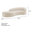 Ver imagem 3 de Divã Recamier Orgânico França 250cm Lado Esquerdo Bouclé