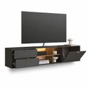 Ver imagem 4 de Rack para TV até 65 Polegadas Suspenso 180cm com LED Aurora Mel/Grafite Yescasa