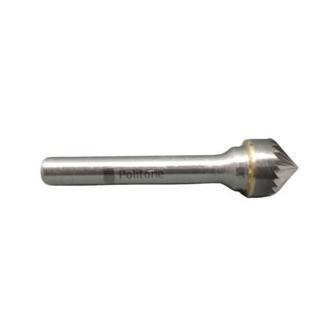 Lima/Fresa MD Cônica 90º Corte Simples Politone Ø12x6mmx55 haste 6mm