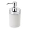 Banheiro Acessórios Lavabo Branco 3 Peças Dispenser Sabonete Liquido Porta Escova Algodão Hastes - 3