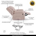 Ver imagem 3 de Poltrona do Papai Reclinável Melim Elétrica Led Massagem Veludo Rosê Fh1 - D'Rossi