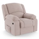 Ver imagem 1 de Poltrona do Papai Reclinável Melim Elétrica Led Massagem Veludo Rosê Fh1 - D'Rossi
