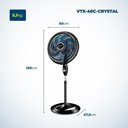 Ver imagem 6 de Ventilador de Coluna Super Turbo 8 Pás Mondial - Vtx-40c-crystal Vent 40cm Vtx-40c-crystal 127v/
