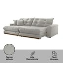 Ver imagem 4 de Sofá Duque Dois Módulos de 120cm B25cm Meu Sofá Online B026 Veludo Prata