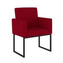 Ver imagem 4 de Kit Sofá 2 Lugares + 2 Poltronas para Recepção Sala Balaqui Cor:vermelho Vermelho