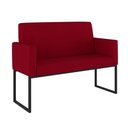 Ver imagem 7 de Kit Sofá 2 Lugares + 2 Poltronas para Recepção Sala Balaqui Cor:vermelho Vermelho