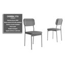 Ver imagem 2 de Kit 4 Cadeiras Sala Jantar Valle 1755 Aço 4 Uni Dourado/linho Bamboo/courano Bamboo/noce - Carraro