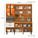 Ver imagem 2 de Cozinha Compacta Cristaleira com LED 182cm Murano Poliman Móveis