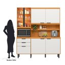 Ver imagem 3 de Cozinha Compacta Cristaleira com LED 182cm Murano Poliman Móveis