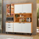 Ver imagem 1 de Cozinha Compacta Cristaleira com LED 182cm Murano Poliman Móveis